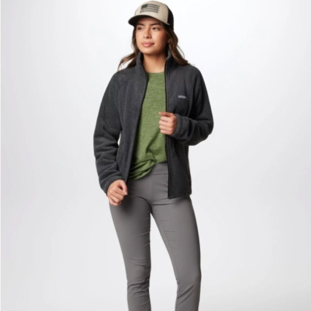 Columbia Women's Full Zip Fleece Jacket black size 2X